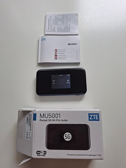 Myydään ZTE MU 5001 5g Wi-Fi -reititin.