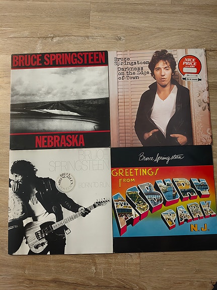 Bruce Springsteen LP-levyt, 4 kpl