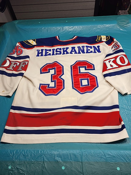 HIFK #36 Santeri Heiskanen gw paita eli game worn 96-97