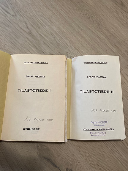 Sakari Mattilan Tilastotiede I & II (2 kirjaa)