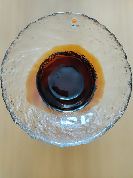 Humppilan lasikulho ruskea kirkas