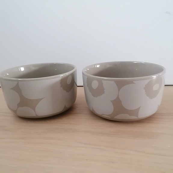 Marimekko Unikko kulhot beige