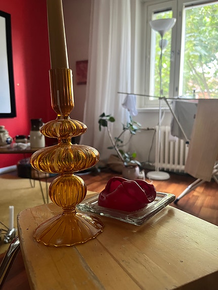 Lasiset kynttilänjalat