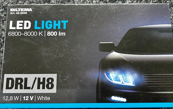 BMW LED-äärivalot H8 6000K 800lm