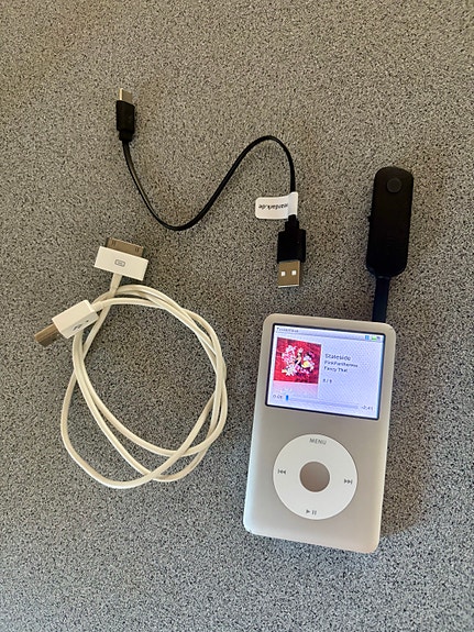 iPod Classic 6th Gen + Bluetooth transmitter