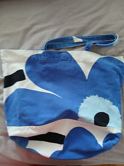Marimekko kangaskassi Unikko sininen naiset