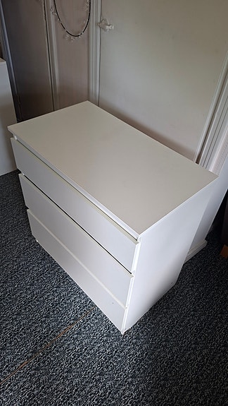 IKEA valkoinen lipasto 3 laatikkoa