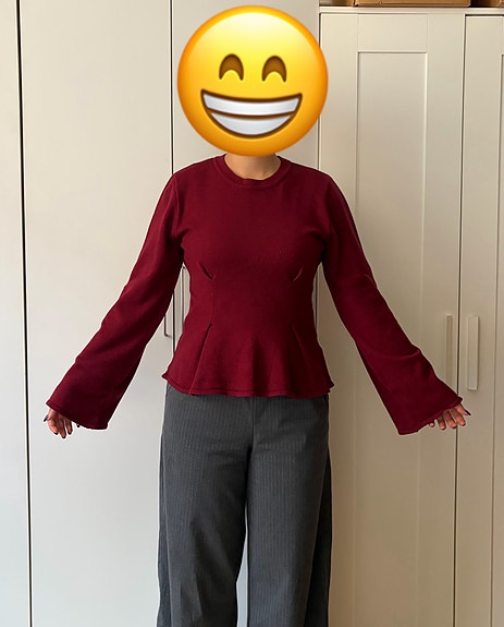 Gina Tricot punainen pusero one size