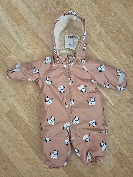 H&M vuorellinen toppahaalari koko 74 unisex käyttämätön