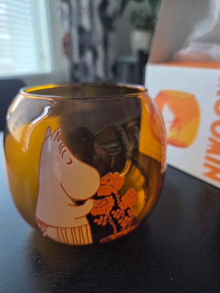 Muurla Muumi kynttilälyhty oranssi