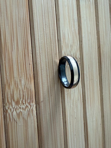 Duetto Black Edition zirkonium kihlasormus, kultaraita