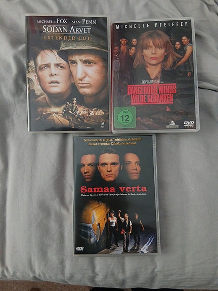 Sodan arvet, Dangerous Minds ja Samaa verta DVD-elokuvat