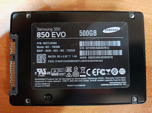 Samsung 850 EVO 500 GB Sata III (sisäinen) SSD kiintolevy