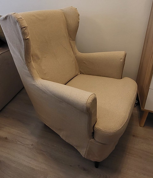 Beige Strandmon nojatuolin päällinen