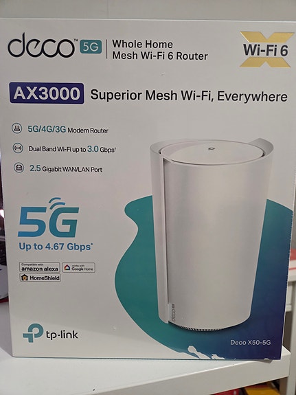 Uusi ja käyttämätön TP-Link Deco X50 5G Mesh Wi-Fi reititin