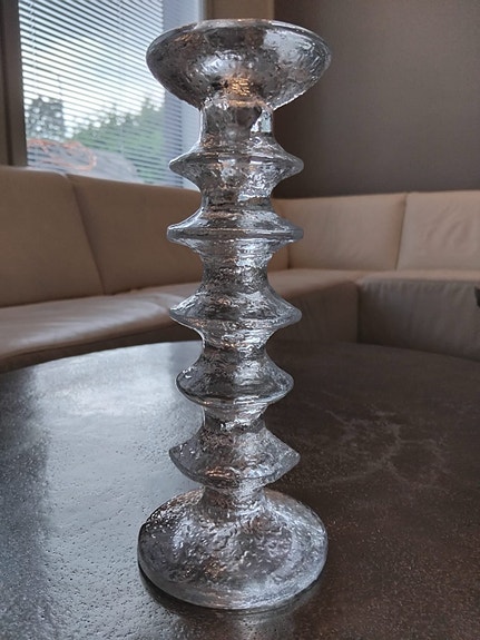 Iittala Festivo kynttilänjalka kirkas lasi 5 solmua