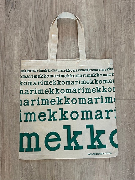 Marimekko logo kangaskassi vihreä