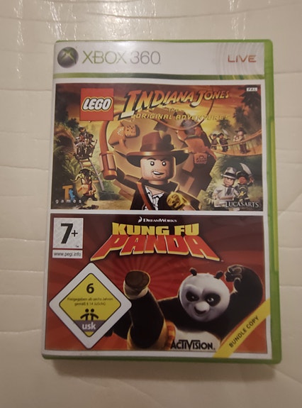 Xbox 360 peli Lego Indiana Jones Kung Fu Panda