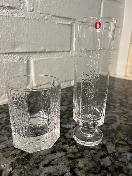 Iittala Kalinka samppanjalasi ja juomalasi
