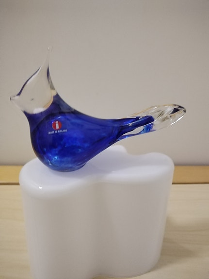 Iittala lasilintu sininen koriste