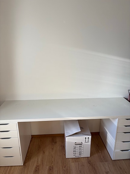 IKEA ALEX TYÖPÖYTÄ VALKOINEN