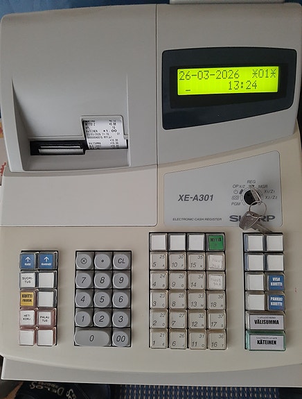 Kassakone Sharp XE-A301 Kassakone
