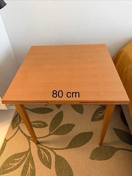 Jatkettava ruokapöytä 80–140 cm, puu