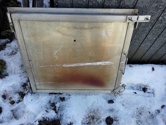 Ruostumaton teräs uuninluukku