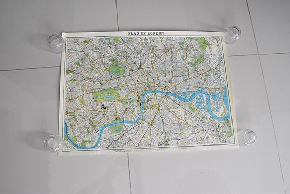 Lontoo kartta, Vintage tyyli Plan of London.