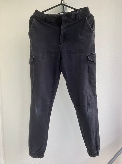 Black Cargo Pants, 36