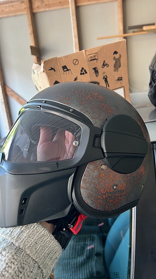 Caberg Jet Ghost Black Rusty moottoripyöräkypärä koko XXL