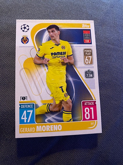 Topps Gerard Moreno jalkapallokortti