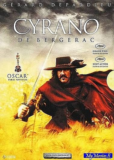 Cyrano de Bergerac dvd (uusi, muoveissa), suomi-kansi ja txt
