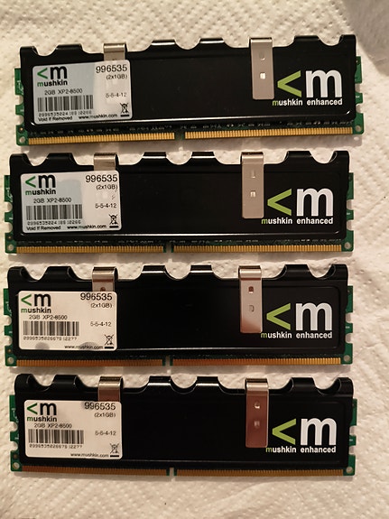 Mushkin Enhanced DDR3 1GB 2GBXP2-8500 1066MHz RAM-muistit 4 kpl