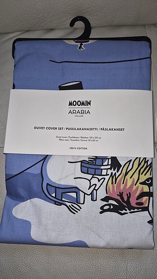 Arabia Muumi pussilakanasetti 150x210 cm sininen