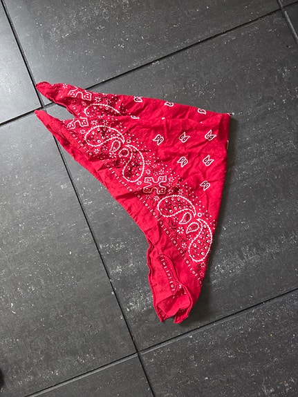 Punainen puuvillainen bandana huivi one size