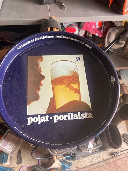 Iittala pojat-porilaista tarjotin sininen