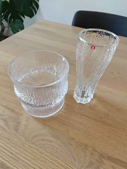 Iittala Niva jääpalakulho ja maljakko