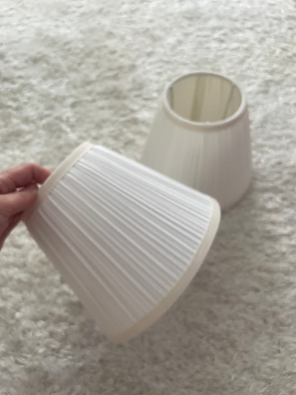 2 x Ikea lampunvarjostin valkoinen / luonnonvalkoinen