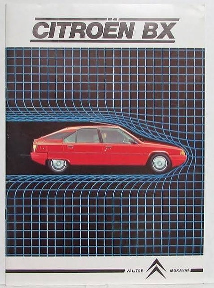 Citroen BX myyntiesite vuodelta 1984
