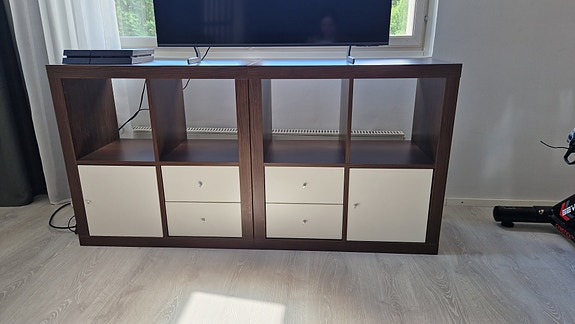 Ikea Kallax hylly senkki ruskea