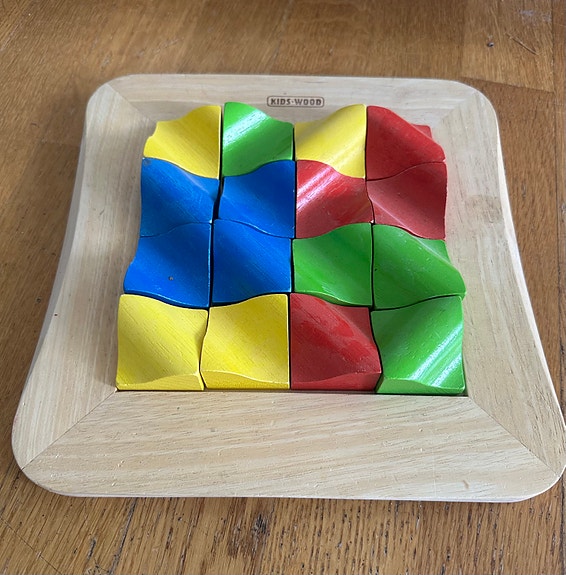 Kids-Wood puinen palapeli / kehityslelu 25 × 25 cm