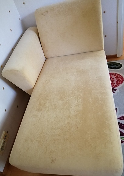 Keltainen Alcantara Divaani, Ehjä, Siisti 40 e