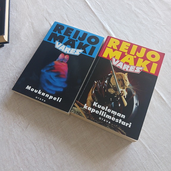 Reijo Mäki Vares pokkarit Moukanpeli ja Kuoleman kapellimestari