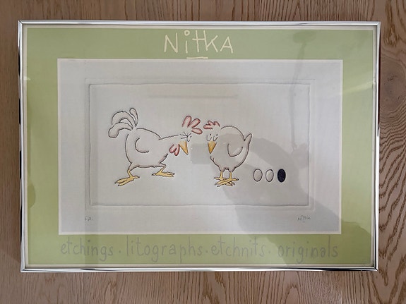 Nitka kukko ja kana -julistetaulu