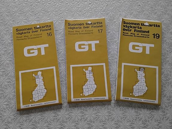 Vanhat Suomen tiekartat, GT 16, 17 ja 19