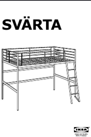 Svärta parvisänky + pöytätaso