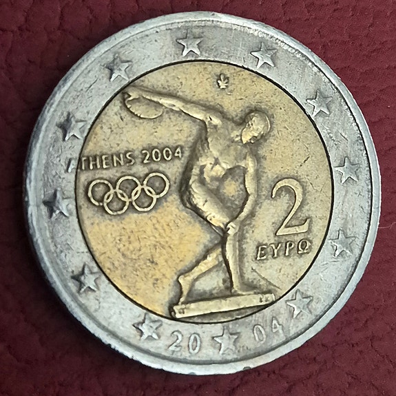 Kreikka 2 € erikoisraha Ateena 2004 olympialaiset