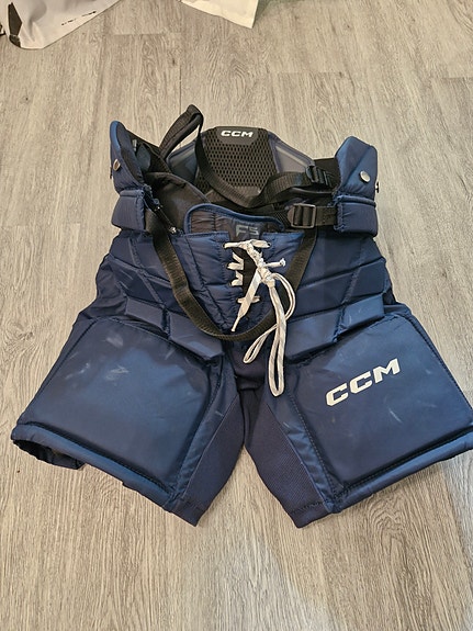 CCM Tacks F5 Maalivahdin jääkiekkohousut, JR M, Navy Blue