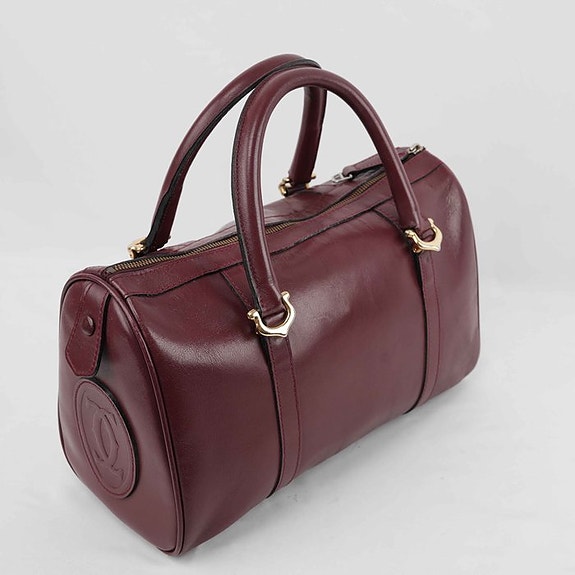 Must De Cartier - Bordeaux Leather Boston Handbag - Käsilaukku